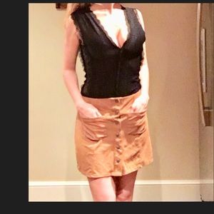 Forever21 brown velour mini skirt